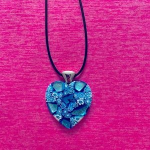 Blue Heart Necklace